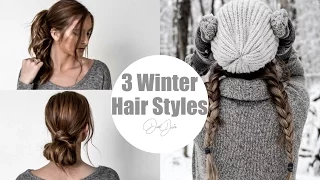 3 Easy Winter/Holiday Hairstyles | JustJosie