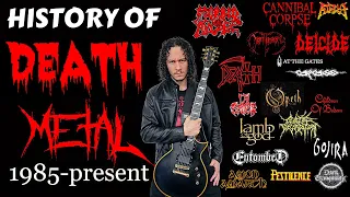HISTORY of DEATH METAL | EVOLUTION from 1985 to present (20 guitar riffs) compilation