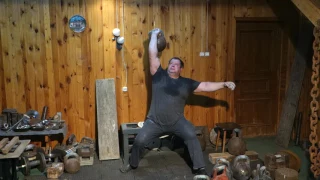 65,5 KG KETTLEBELL MUSCLE DEADSNATCH SEATED ВЫРЫВАНИЕ ГИРИ 65,5 КГ СИДЯ