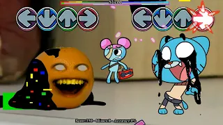 FNF Sliced But Corrupted Gumball VS Annoying Orange Sing it | Pibby Apocalypse - Friday Night Funkin