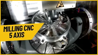 CNC Machine Working Process 5 Axis Machining Metal & Aluminium Aerospace #tech #tecnología🚀🔌