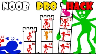 NOOB vs PRO vs HACKER - Stick War Hero Tower Defense 2 | Gameplay Walkthrough (Android,iOS)