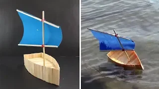 DIY Popsicle Sticks Boat