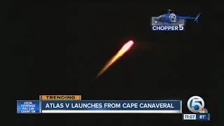 Rocket launch lights up South Florida sky