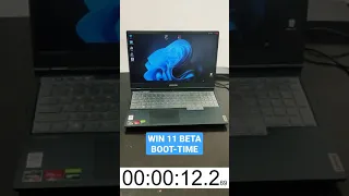 WINDOWS11 INSIDER PREVIEW BOOT-TIME TEST WITH LENOVO LEGION 5 R7 #shorts #lenovo #legion #windows11