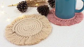 DIY MACRAMÉ COASTER | Easy Macramé for Beginners | Macramé Tutorial | Boho Room Decor