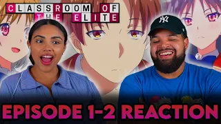 WE'RE FINALLY WATCHING COTE! | Classroom of the Elite Ep 1 and 2 Reaction