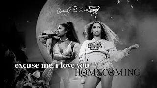 Ariana Grande, Beyoncé - Excuse me, I love you x Homecoming | 7 rings, Diva, bloodline + (Live)