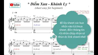 Diễm Xưa sheet easy for beginner