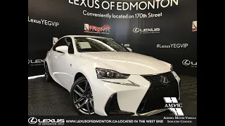 White 2019 Lexus IS 300 F Sport Series 2 Review - Central Edmonton, Alberta