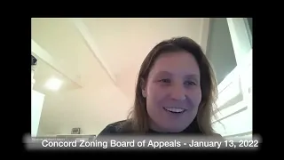 Concord Zoning Board of Appeals January 13,2022