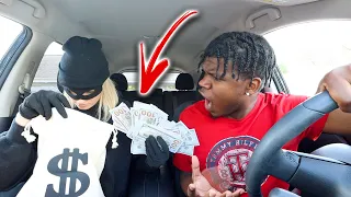 BANK ROBBERY PRANK ON BOYFRIEND! *FUNNY REACTION* | Tricia & Kam