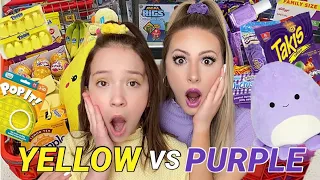 PURPLE VS YELLOW NO BUDGET SHOPPING CHALLENGE! 💜💛