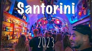 Santorini Greece || late nightlife || walking tour 4k