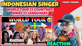 ​@RandyDongseu Indonesian singer World Tour to 13 Countries and sing 13 Songs | 🇮🇩 (REACTION)