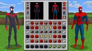 REALISTIC MILES MORALES vs SPIDER MAN Inventory Shop! MINECRAFT SUPERHEROES INVENTORY CHALLENGE!