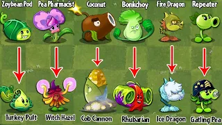 PvZ 2 Discovery - Every Plants Evolution NOOB - PRO Version (China & International)