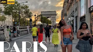 🇫🇷[PARIS 4K] WALK IN PARIS "SUNSET IN CHAMPS-ÉLYSÉES" (4K 60 FPS VERSION) 22/AUGUST/2023