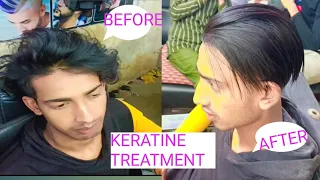 Boys keratine kaise karte hai | curly to kerasmooth hair treatment | step by step |