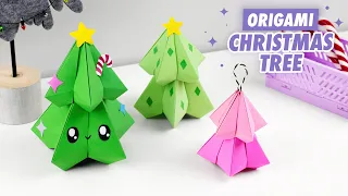 Оригами Елка из бумаги | Поделки на Новый год без клея | Origami Paper Christmas Tree