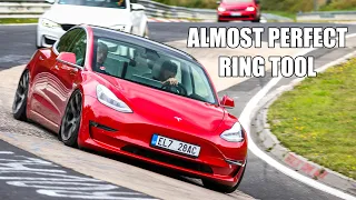 MODIFIED Tesla Model 3 (& Scared Passenger) on the Nürburgring