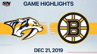 NHL Highlights | Predators vs. Bruins – Dec. 21, 2019