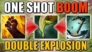 One Shot Caustic Finale EXPLOSION [Sleight of Fist + Anchor Smash] Dota 2 Ability Draft