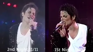 Michael Jackson --- Billie Jean In Auckland 2nd Night vs 1st Night