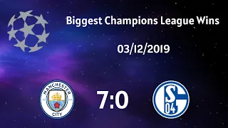 Man City vs Schalke -03/12/2019-  Biggest Champions League Wins