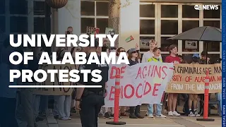 Protests take place on University of Alabama campus