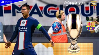 Ronaldo at PSG - PSG vs Barcelona | UEFA Super Cup Final 22/23 | PS5 Gameplay [4K60]