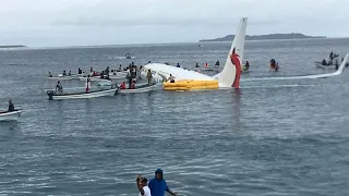 Landebahn verpasst - Landung in der Lagune