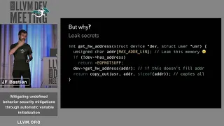 2019 LLVM Developers’ Meeting: JF Bastien “Mitigating Undefined Behavior”