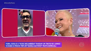 Xuxa e sósia holandesa passam trote em Junno