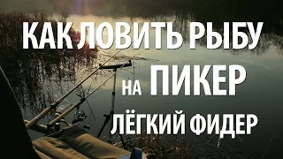 ПИКЕРНАЯ ЛОВЛЯ для НАЧИНАЮЩИХ. ЛОВЛЯ на ПИКЕР (лёгкий фидер) в ГОРОДЕ