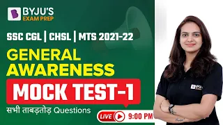 General Awareness Mock Test 1 | SSC CHSL | CGL | MTS 2022 | Khushboo Chaturvedi | BEP