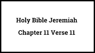 Holy Bible Jeremiah 11:11