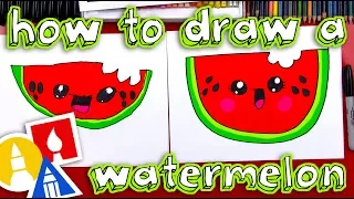 How To Draw A Cartoon Watermelon