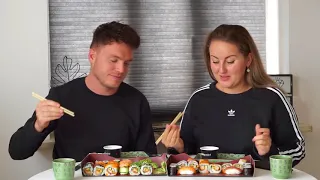 XL SUSHI MUKBANG 🍣✨ (t.w.v. €120,-) met Ruben Stuart | Charlotte Blitzblum