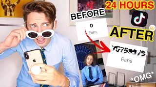 Trying to become Famous on TikTok in 24 HOURS...IT WORKED!! (24 Hour challenge)