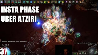 HOW TO INSTA PHASE UBER ATZIRI [3.8] W/ 0 FLAMEBLASTS PATH OF EXILE - BLIGHT LEAGUE POE