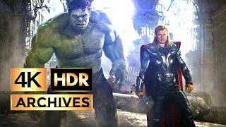 The Avengers [ 4K - HDR ] - The Battle of New York ● Part 2 of 2 ● Fight Scene (2012)