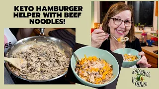 Keto Hamburger Helper with Carnivore Beef Noodles and Cheese Sauce