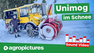 Winterdienst extrem: Unimog mit Schneefräse | Schneeräumen in den Bergen | Agropictures Sound Video