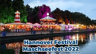 4k Germany City Hannover Festival  Maschseefest Night Walk in Tour 4k Ultra HD