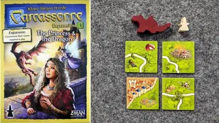 WHAT'S NEW Carcassonne Expansion 3: The Princess and the Dragon, plus PLAYTHROUGH