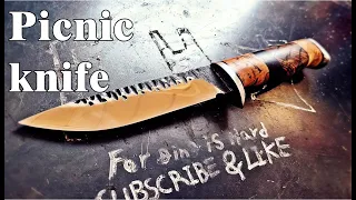 Make a picnic knife from plow pieces