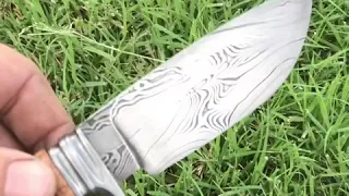 Damascus hunting knife