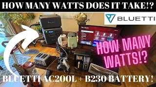 BLUETTI AC200L + B230 BATTERY REAL WORLD TEST MISC APPLIANCES & TOOLS!