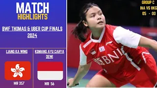 Epic Showdown: KOMANG AYU CAHYA DEWI (INA) VS LIANG KA WING (HKG) |GROUP C UBER 2024